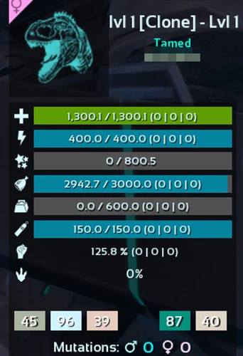 ARK🦕 Survival Ascended ASA PVE PC/XBOX/PS  Acrocanthosaurus  Level 1  Clone