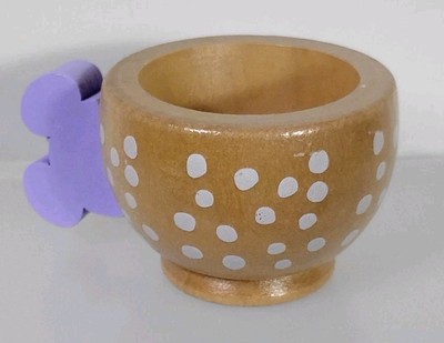 Disney Wooden Toys Minnie Mouse Tea Set Replacement Tea Cup Purple Handle