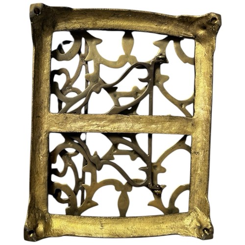 Antique Vintage Solid Brass Adjustable Folding Stand Book Bible Sheet Music 9x7" - Foto 7 di 10