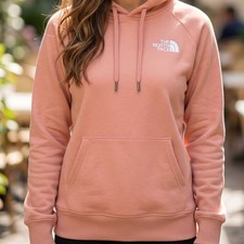 The North Face Womens Never Stop Exploring Box Logo Hoodie Clay Pink Rose M