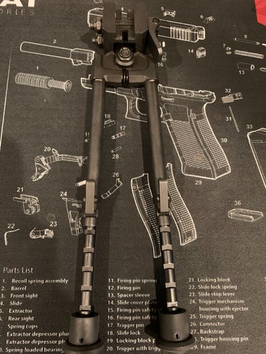 Versa-Pod 300 Series Rubber Feet Pan/Tilt Prone 7"-9" Bipod - Used