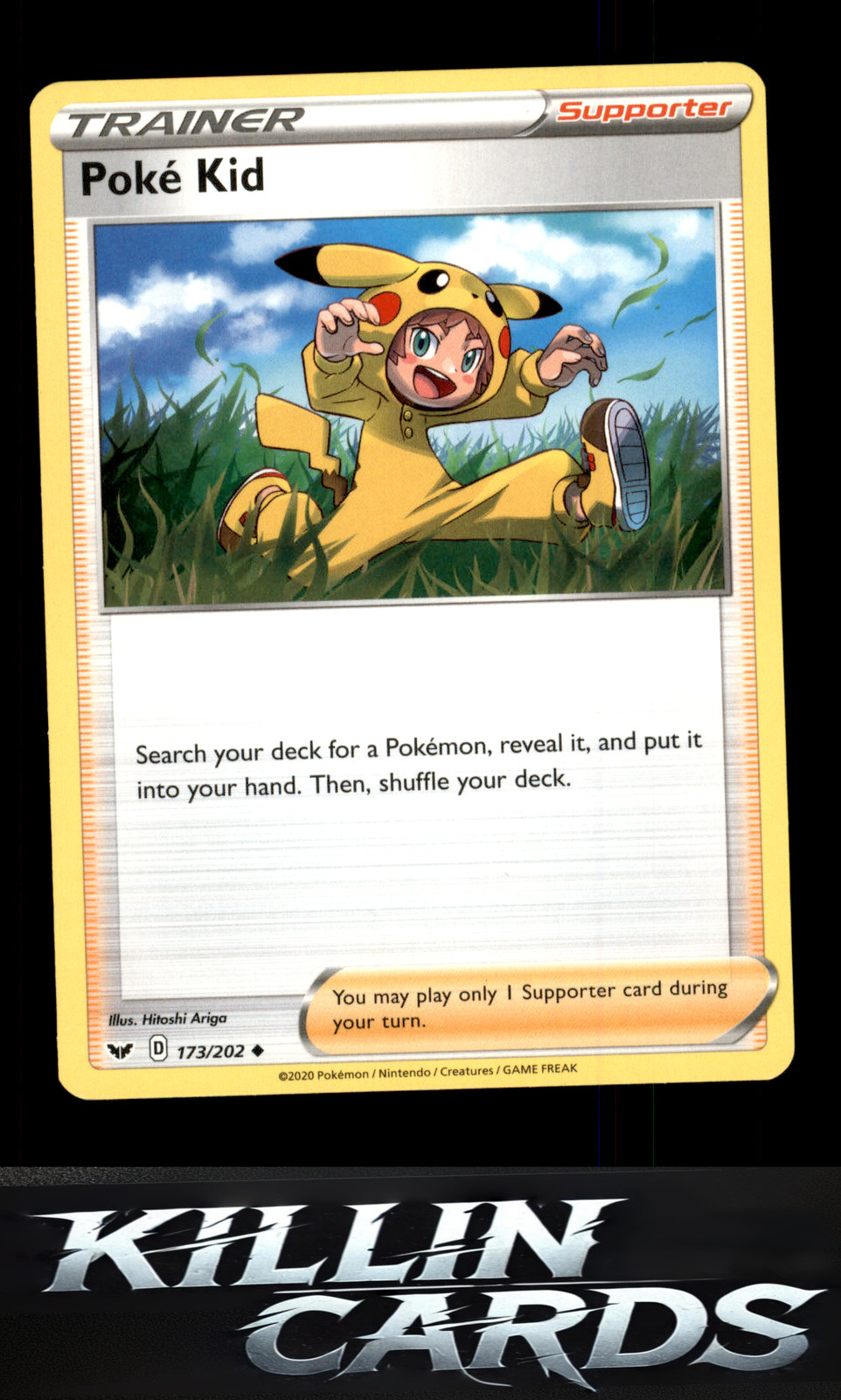Poke Kid 173/202 Pokemon Uncommon SWSH01: Sword & Shield Base Set Card LP