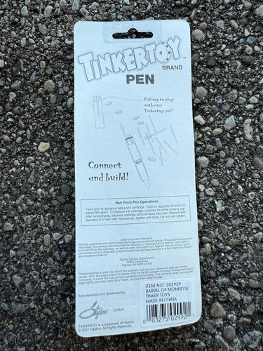Hasbro Tinkertoy 2001 mini juego de juguetes de construcción bolígrafo por Stylus sellado NUEVO - Imagen 2 de 3