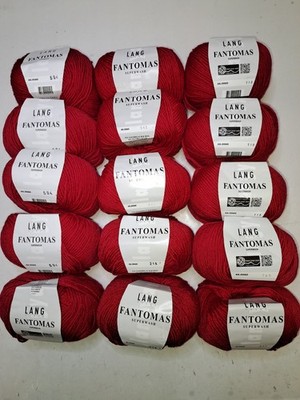 15 Knäuel  Strickgarn Lang Fantomas, 75% Schurwolle Superwasch 25% Polyamid