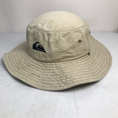 Quiksilver Bucket Hat 100% Cotton Beige Unisex Adult (Size: 22'')