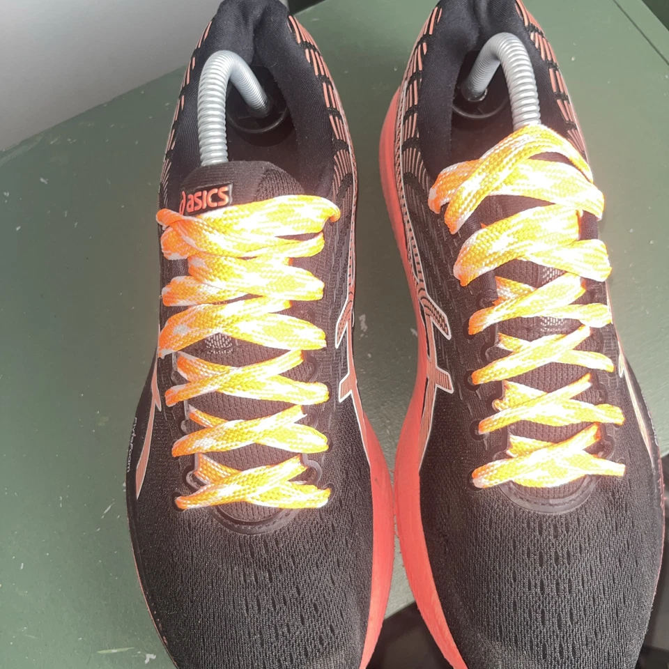 ASICS Men's 8.5 Rare 1011B078 Gel-Cumulus 22 Tokyo Black Sunrise Red FlyteFoam - Image 4 of 4