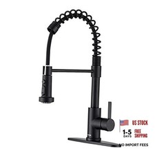 Faucet for Kitchen Sink, Black Kitchen Faucet with Pull Matte Black Standard