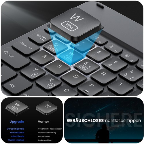 INFILAND Keyboard Case für Samsung Galaxy Tab A9 Plus 11 2023 Modell (SM - Bild 3 von 24