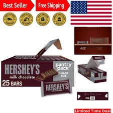 Delicious Milk Chocolate Snack Bars - 25 Count, 11.25 oz - Perfect for Sharing