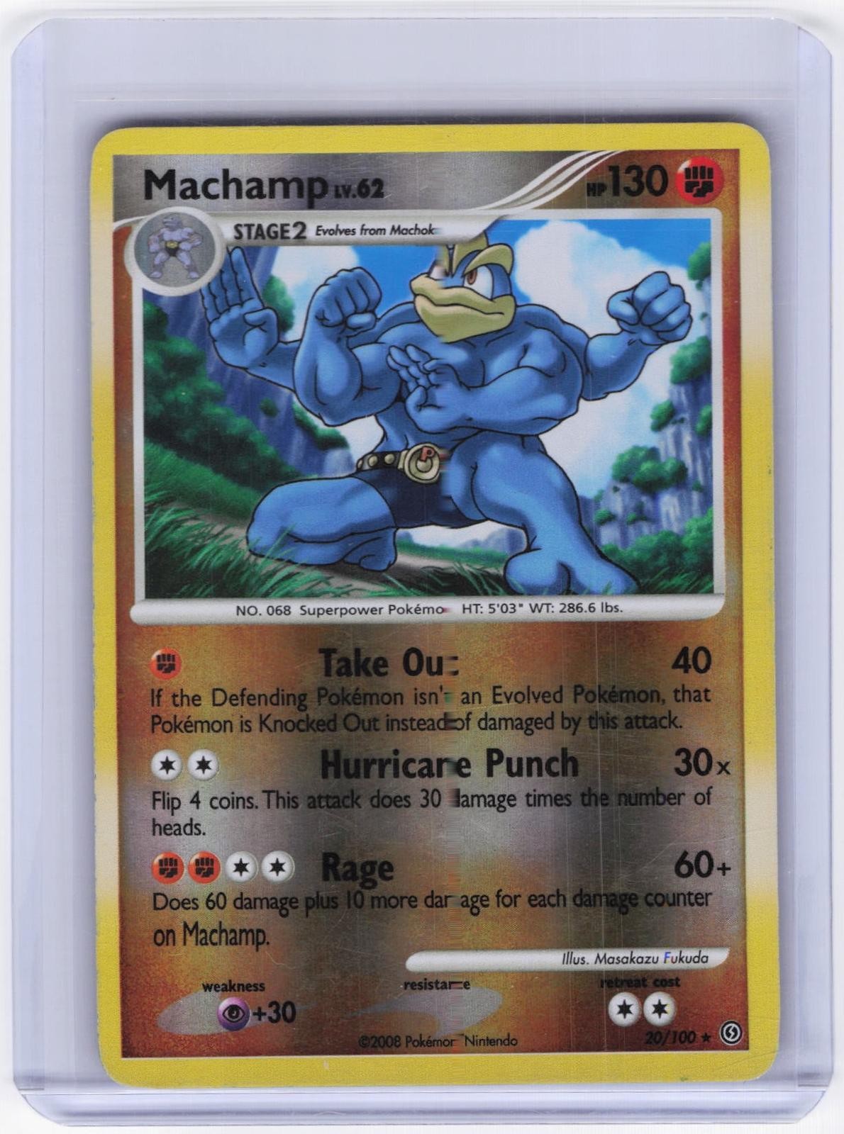 Machamp Stormfront 20/100 Rare, Reverse Holo