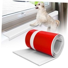 Dog Cat Scratching Window Sill Protector, Self-Adhesive Anti-Scratch 1m White