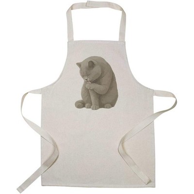 ''Britisch Kurzhaar Katze leckt Pfote'' Kinder Kochschürze (AP00085612)