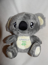 Peluche ALPHANOVA Bébé Bio Koala Gris Blanc 22 CM NEUF