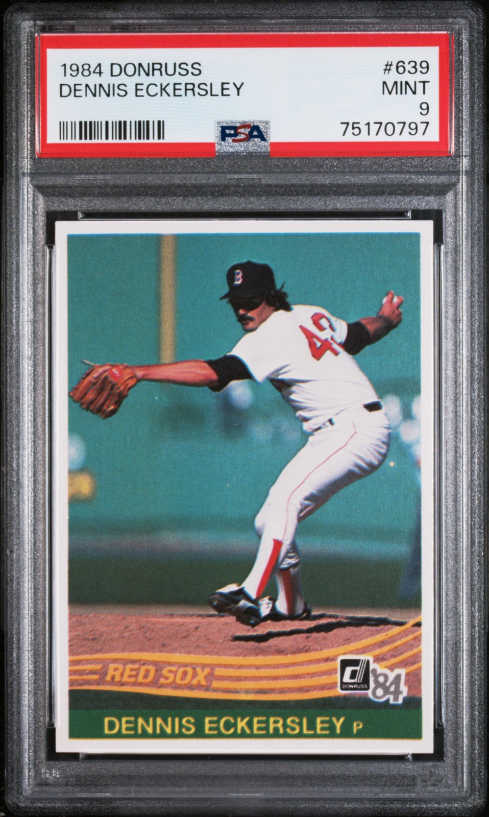1984 DONRUSS #639 DENNIS ECKERSLEY PSA 9