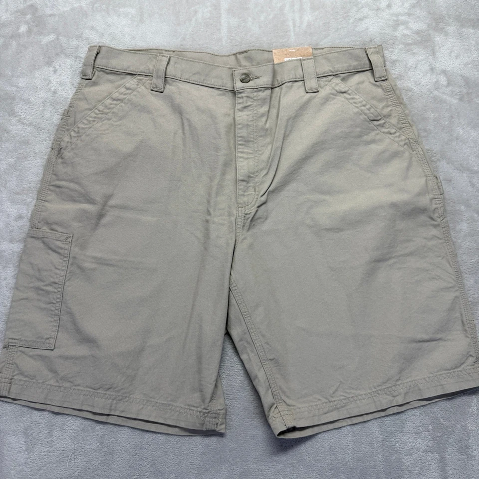 Carhartt Shorts Mens 42 Beige Loose Original Fit Carpenter Workwear 11" Inseam - Image 2 of 4