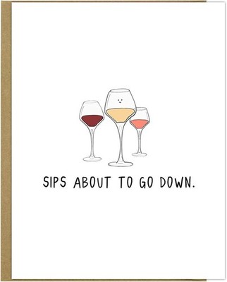 Premium About To Go Down Wedding Greeting Card, 4.25 in x 5.5 in