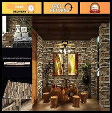 Peel and Stick Stone Wallpaper - Self-Adhesive Removable Decor for Bedroom Kit