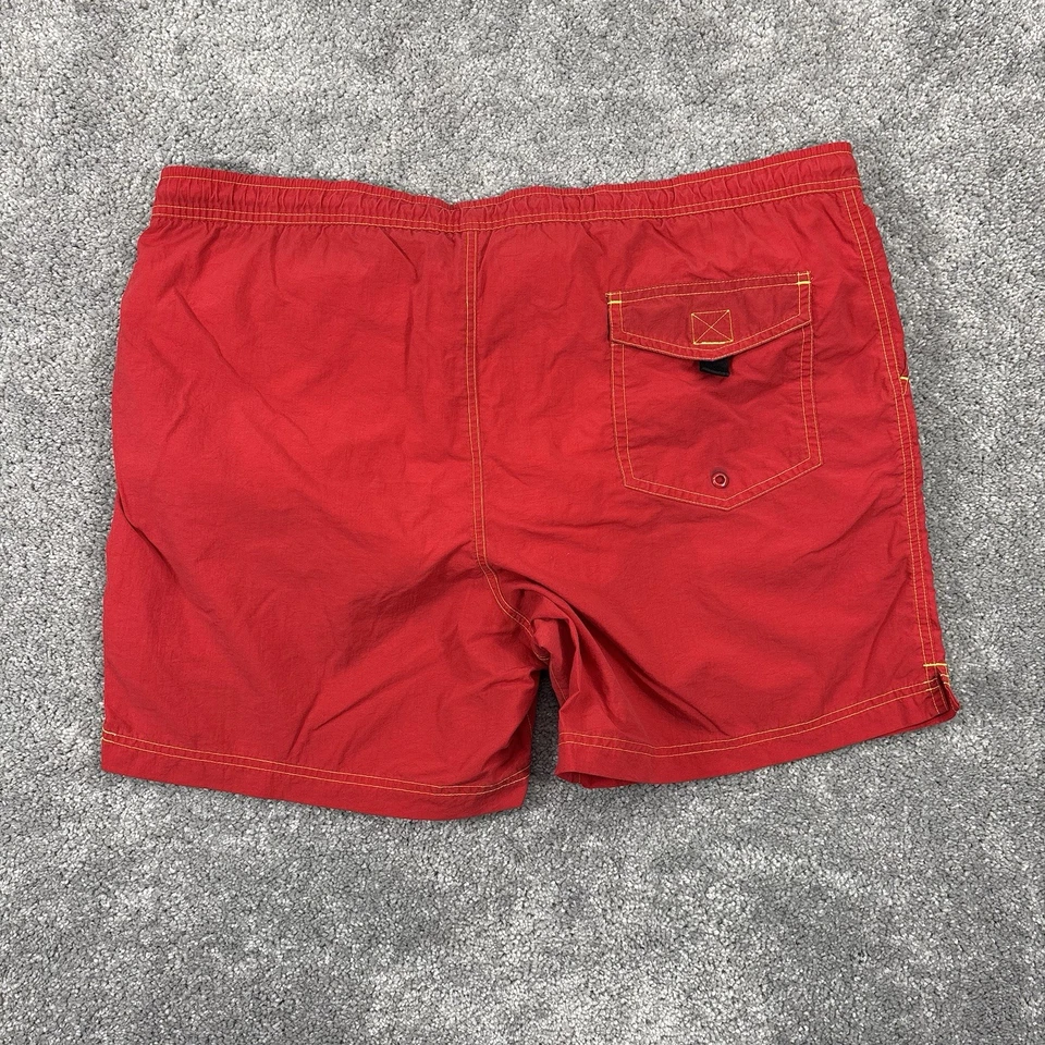 Pantalones Cortos Tommy Hilfiger De Colección Para Hombre Medianos Rojo Bañador 6" Entrepierna Y2K Foto 2 de 4