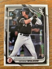 2024 bowman 1st prospect George Wolkow #BP-144 Chicago White Sox 