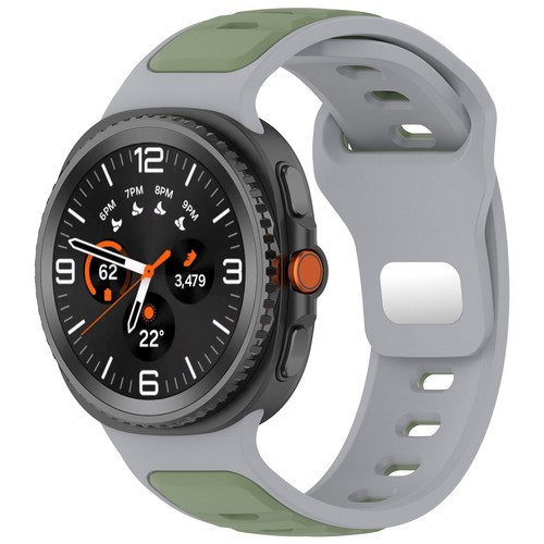 Bracelet sport en silicone bicolore pour Samsung Galaxy Watch8 Classic - Photo 60 sur 64