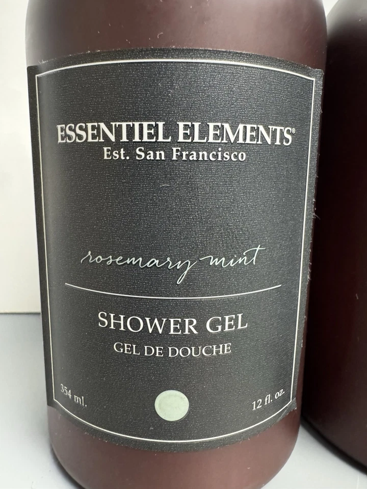 2 PACK Essentiel Elements Treatment Shower Gel Body Wash ROSEMARY MINT 12oz Pump - Image 3 of 4