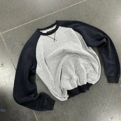 Champs Sports grey + black crewneck sweatshirt w sweater pockets