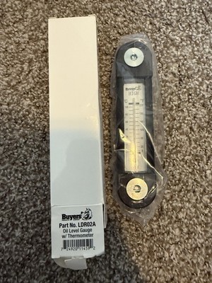 Buyers Products LDR02A Black and Silver Oil Level Gauge with Thermometer NEW