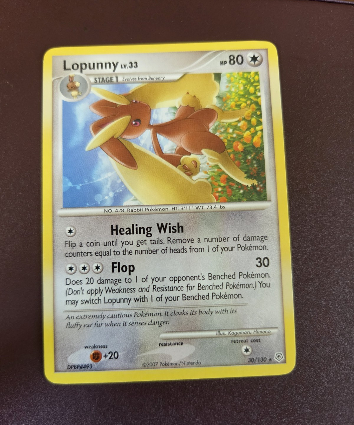 Nintendo Lopunny Diamond & Pearl 30/130 Uncommon Regular EN 2007 80HP Stage 1