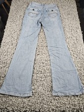 Vintage Y2K Bootcut Jeans Damen Gr.34 Blau Fl...