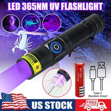 365NM UV Ultra Violet LED Flashlight Blacklight Light Inspection Lamp Torch