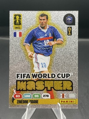 Zinedine Zidane Panini Adrenalyn XL 2026 World Cup Master Dream France # DB 11