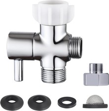 Bidet T Adapter Brass Shut Off Valve for Toilet Connection High Flow Control