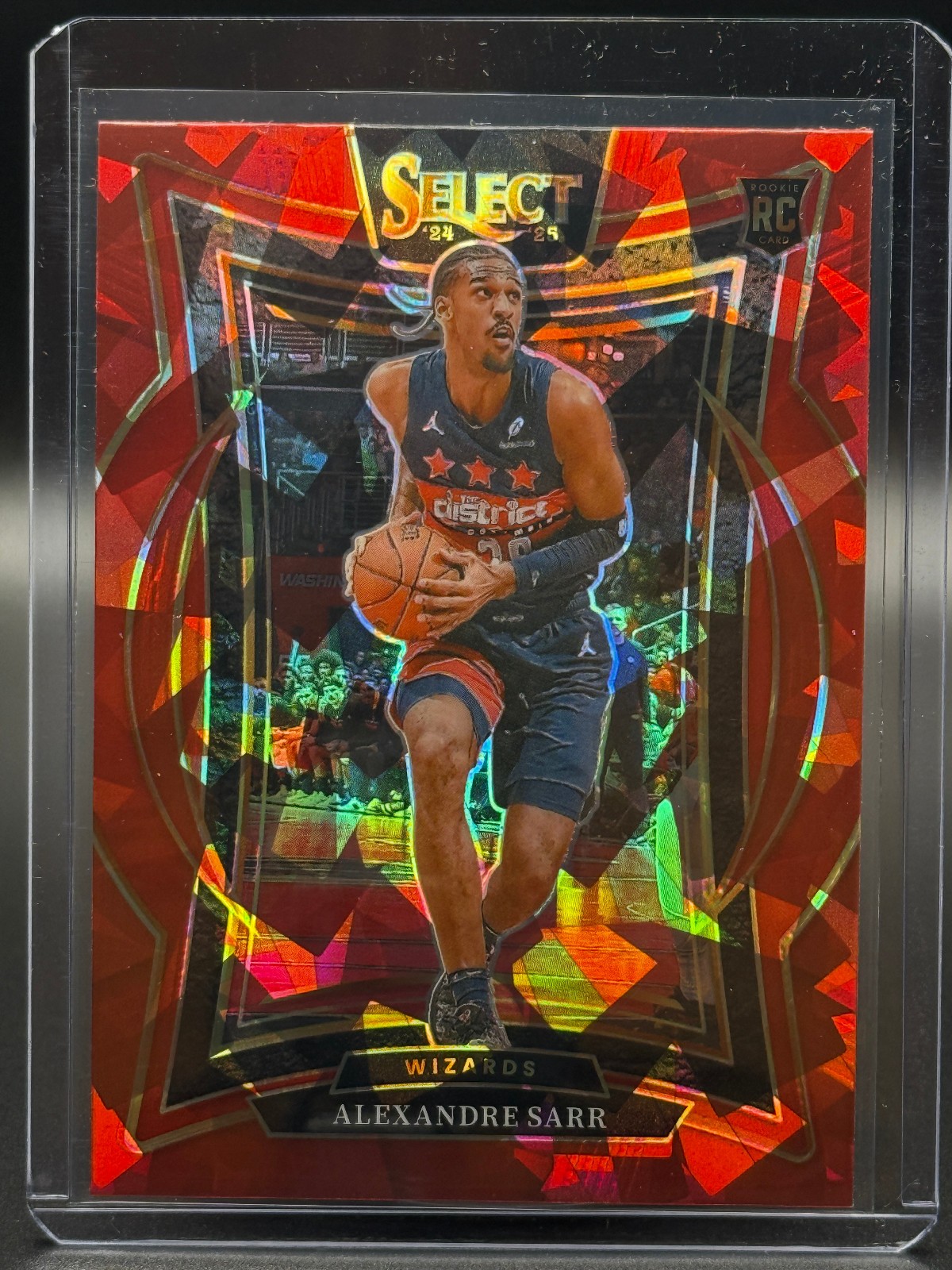 2024-25 Panini Select - Concourse Alexandre Sarr #73 Red Cracked Ice Prizm (RC)