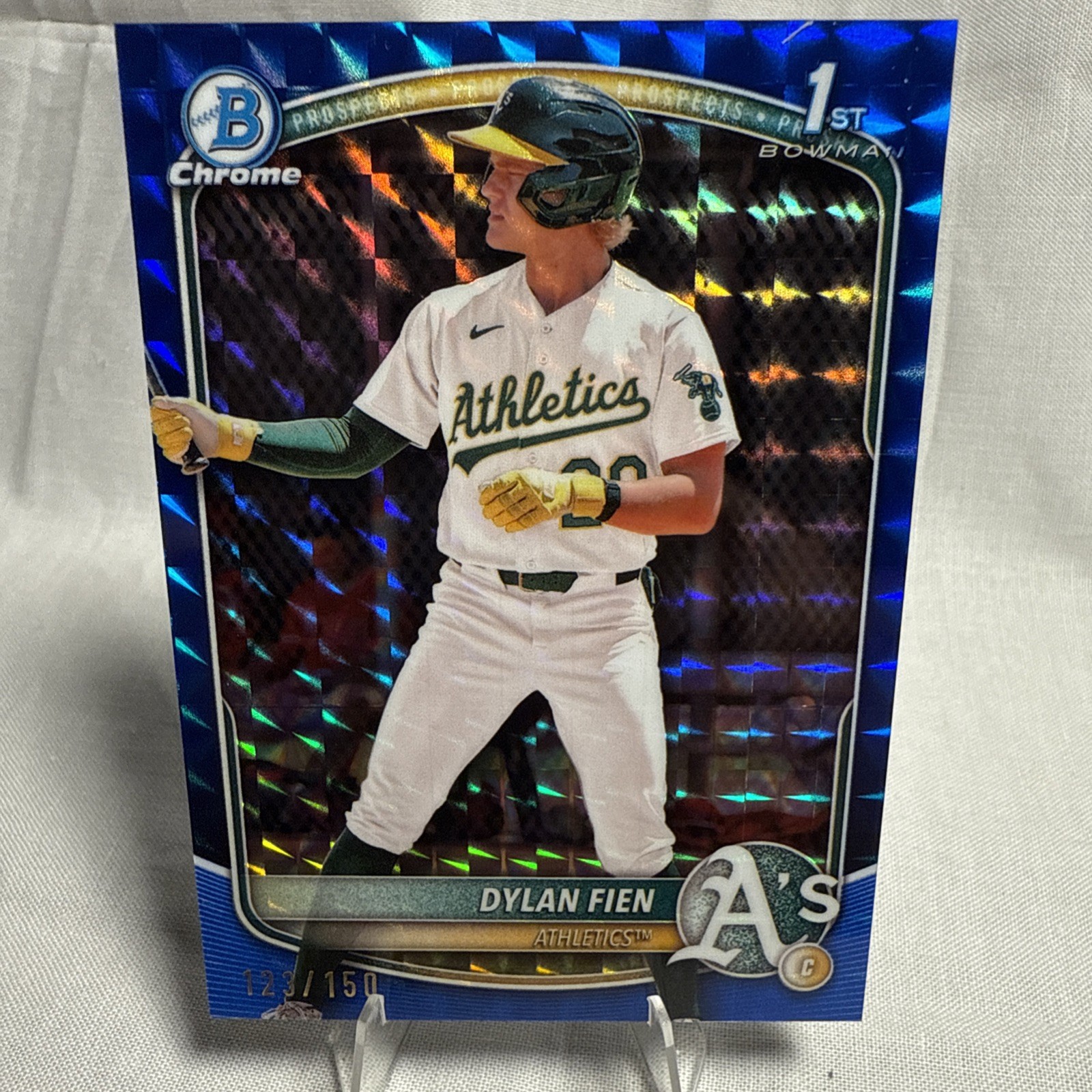 DYLAN FIEN 2025 BOWMAN CHROME 1ST BLUE XFRACTOR AUTO /150 Q4534