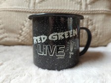 PBS RED GREEN Live 1997 Enamel Granite Ware Black Speckled Metal Coffee Cup Mug 