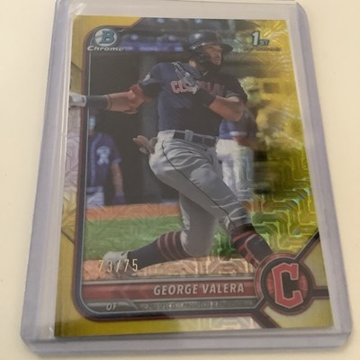 2022 George Valera Bowman BPPF-22 1st Chrome Yellow Refractor /75