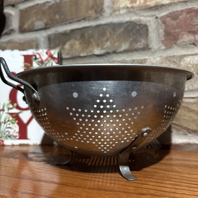 Vintage  7- 6 Point Star Colander Sieve Strainer Aluminum