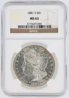 1881-S Morgan Silver Dollar NGC MS63 S$1 San Francisco Minted No Reserve