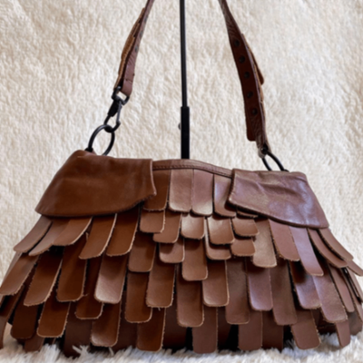 JAMIN PUECH ポーチ JAMIN PUECH Leather Fringe Single Shoulder Accessory Pouch Used