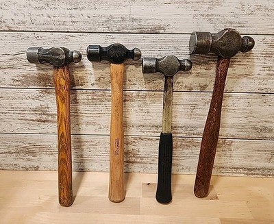 Vintage Ball Peen Hammers Lot of 4   FREE SHIPPING 