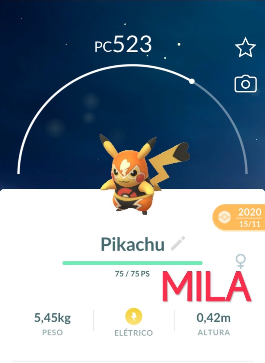 Pikachu Libre Non Shiny Pokémon Go