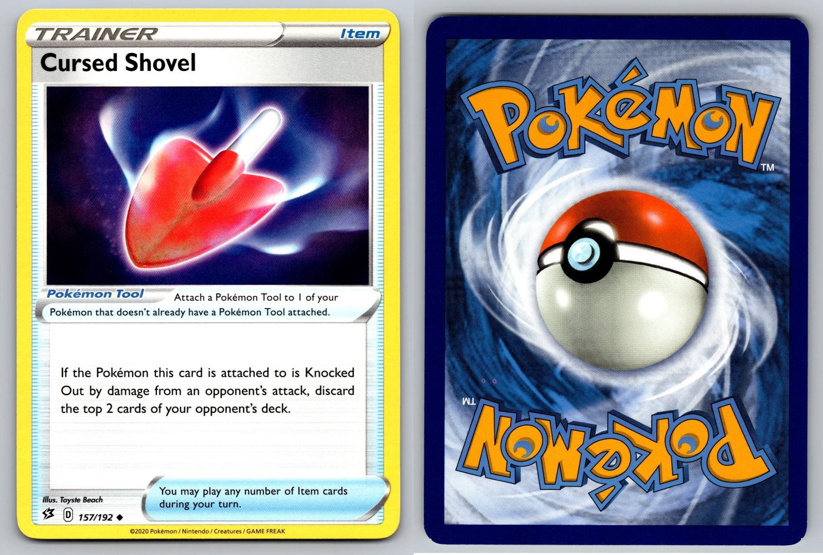 CURSED SHOVEL 157/192 UNCOMMON REBEL CLASH POKEMON NM/M