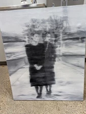 French postimpressionism, canvas, oil, 1970s "Fog in Paris", 30x36