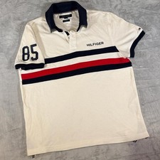Y2K Vintage Tommy Hilfiger Rugby Polo Shirt White Small