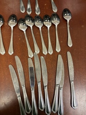 20 PC Mikasa Regent Bead Flatware Set 18/10 Stainless Steel Serving Set Vietnam