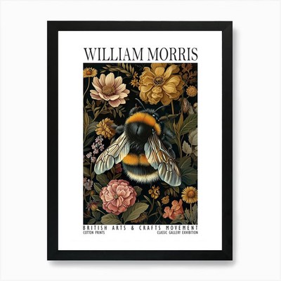 William Morris Bee Exhibition Art P Framed Wall Art Poster Canvas Print Picture