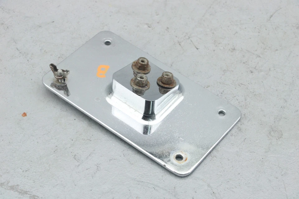 Harley Softail Fatboy 2001 matrícula etiqueta soporte de montaje cromo #4092 Foto 4 de 4