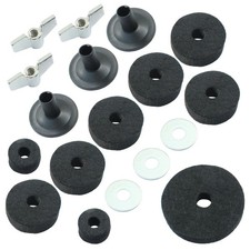 Black Drum Cymbal Accessories Hardware Kit Set 18 Pcs Cymbal Replacement Parts