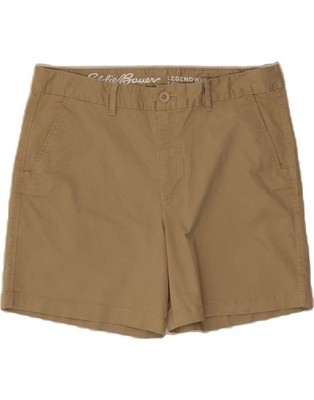 Eddie Bauer Damen leicht kurvige Chino Shorts US 14 XL W36 beige Baumwolle CW78
