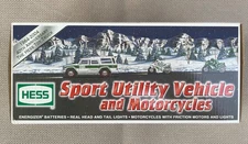 2004 HESS TOY TRUCK SPORT UTILITY VEHICLE AND MOTORCYCLES BRAND NEW IN BOX